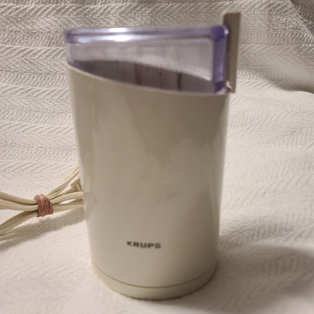 Krups Fast Touch Coffee Bean Mill Grinder Type 203 White Hong Kong Vintage